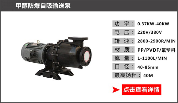 甲醇防爆自吸輸送泵